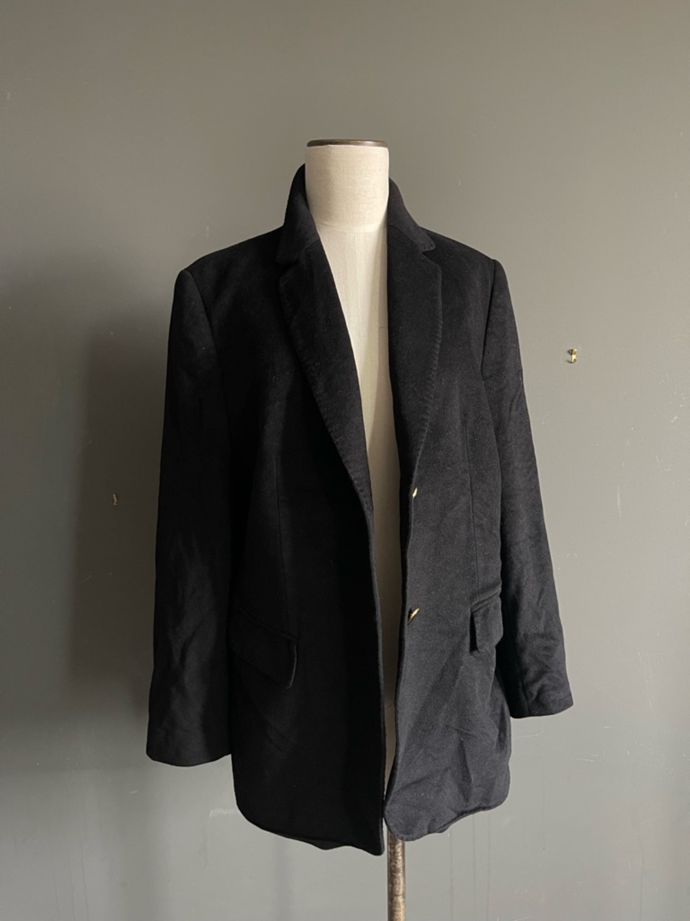 Basler Wool Angora Blazer Black Soft Tailored Jacket Minimalist Luxe Chic 90s